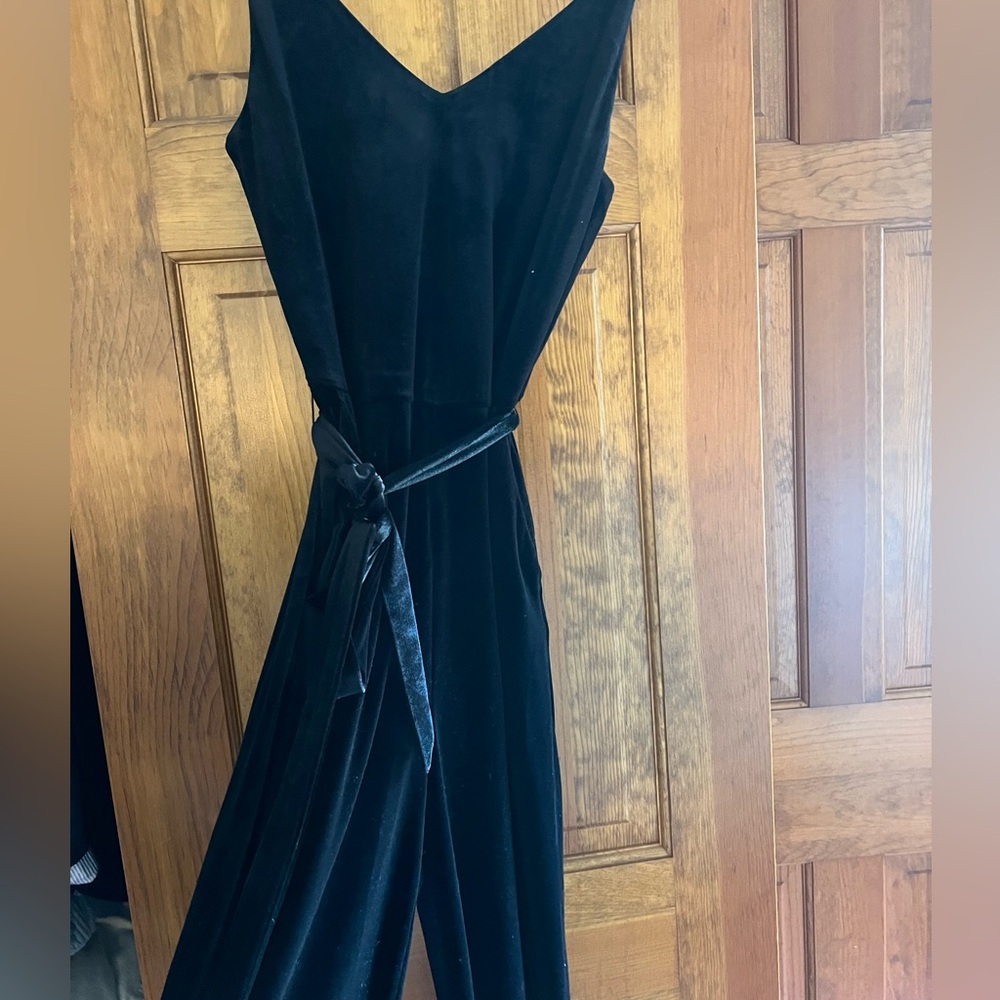 Banana Republic Black Velvet jumpsuit
